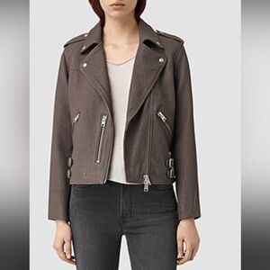 All Saints Watson Biker Genuine Leather Jacket